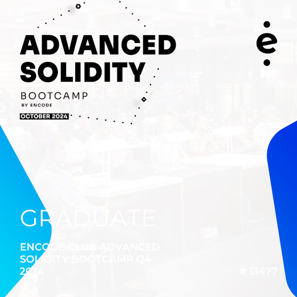 Advanced Solidity Bootcamp - Sep/Oct 2024